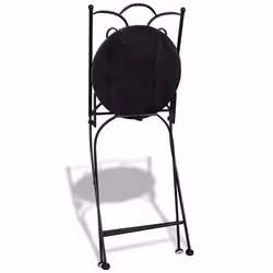 VidaXL 41535 chaise d'extérieur Terrace Vitrocéramique, Fer Terre cuite, Blanc