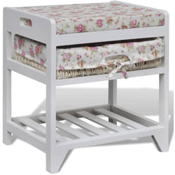 Vidaxl - Banc de rangement avec étagère à chaussures et panier Paulownia