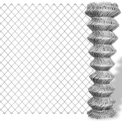vidaXL Clôture à mailles losangées Acier galvanisé 25x1,5 m Argenté