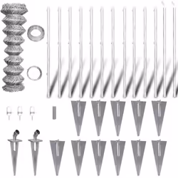 vidaXL Clôture à mailles losangées et poteaux acier galvanisé 25x1,25m - TU