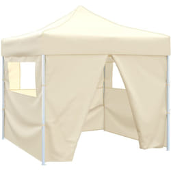 Vidaxl - Tente pliable avec 4 parois Crème 3 x 3 m