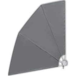 Auvent latéral pliable de balcon Gris 210 x 210 cm Vidaxl