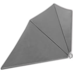 Auvent latéral pliable de balcon Gris 160 x 240 cm Vidaxl