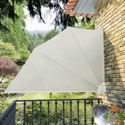 Auvent latéral pliable de balcon Crème 160 x 240 cm Vidaxl