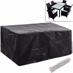 Cette housse de mobilier de jardin de haute qualité est adaptée à la protection toute l'année de vos ensembles de mobilier en ...