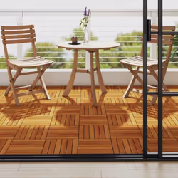 Cet ensemble de 10 carreaux de terrasse en bois dur est parfait pour orner les surfaces ou les allées dans votre jardin, sur  ...