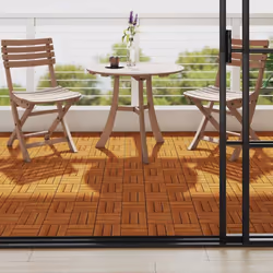 Cet ensemble de 10 carreaux de terrasse en bois dur est parfait pour orner les surfaces ou les allées dans votre jardin, sur ...