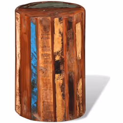 Ce tabouret en forme de cylindre en bois de style antique vous apportera sûrement un confort d'assise. La structure en bois m ...