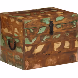 Description générale Cette boîte de rangement en bois de style antique est un accessoire attrayant pour votre maison. Elle of ...