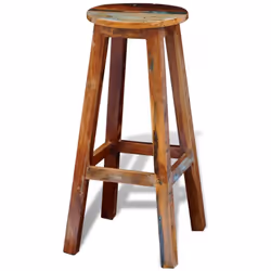 Ce tabouret de bar en bois de style antique, un supplément intemporel à votre pièce, convient à la fois pour les intérieurs c ...