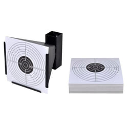 vidaXL Support de cible forme entonnoir 14 cm + 100 cibles en papier - TU