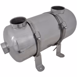 Cet échangeur de chaleur, avec un design unique, fera un excellent supplément à votre système de piscine. Fabriqué en acier i ...