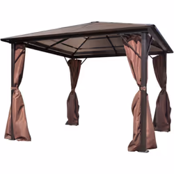 Description générale Ce belvédère avec des rideaux arbore un design classique et élégant. C'est l'abri parfait contre le sole ...
