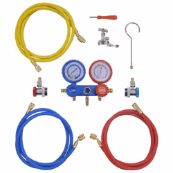 Description générale Ce set manifold à 2 voies est conçu pour vérifier et charger les systèmes de climatisation. Il permet de ...