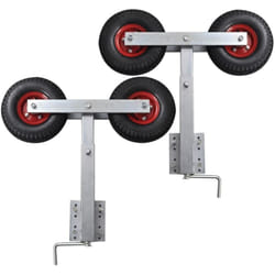 Vidaxl - Set de 2 supports à double roue inclinable remorque à bateau