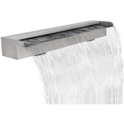 vidaXL Lame d'eau rectangulaire pour piscine Acier inoxydable 90 cm