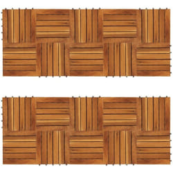 Vidaxl - Tuiles de terrasse modèle vertical 30 x 30 cm acacia 20 pcs