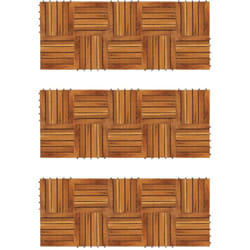 Vidaxl - Tuiles de terrasse modèle vertical 30 x 30 cm acacia 30 pcs