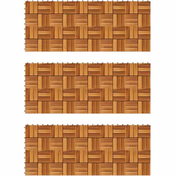 Ce jeu de 30 tuiles de plancher en bois solide est parfait pour orner les surfaces ou les passerelles dans votre jardin, sur  ...