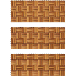 Kit tuiles de plancher en acacia 30 x 30 cm 30 pcs