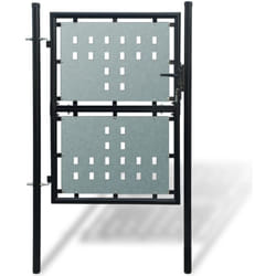 Portail simple de clôture Noir 100x225 cm