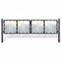 vidaXL Portail simple de clôture Noir 300x125 cm - TU