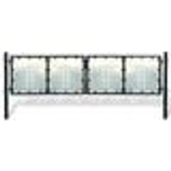 vidaXL Portail simple de clôture Noir 300x125 cm - TU