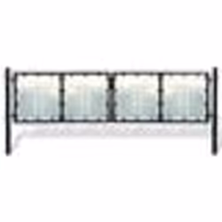 vidaXL Portail simple de clôture Noir 300x150 cm - TU
