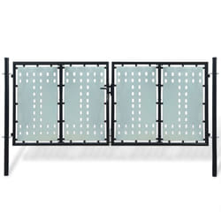 Vidaxl - Portail simple de clôture Noir 300x175 cm