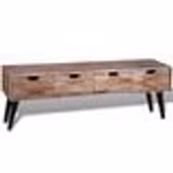 vidaXL Table console TV avec 4 tiroirs Bois de teck recyclé - TU