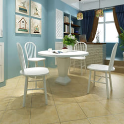 Vidaxl - Chaises à manger lot de 4 blanc bois d'hévéa solide