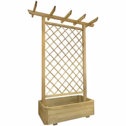 vidaXL Jardinière pergola 162 x 56 x 204 cm Bois - TU