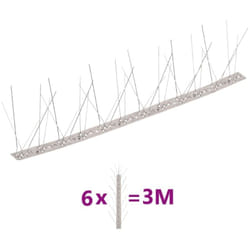Vidaxl - Ensemble de 6 pointes à 5 rangées contre oiseaux Inox 3 m