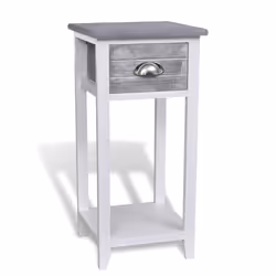 VidaXL 242038, Gris, Blanc, Paulownia, Contre-plaqué, 210 x 265 x 122 mm, 300 mm, 300 mm, 630 mm