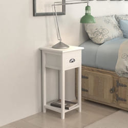 VidaXL 242040 Table de nuit et table de chevet Blanc