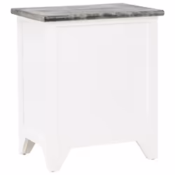 VidaXL 242041 Table de nuit et table de chevet Gris, Blanc - Vue supplémentaire 6
