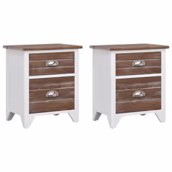 VidaXL 242042, Marron, Blanc, Paulownia, Contre-plaqué, 380 mm, 280 mm, 450 mm, 2 pièce(s)