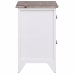 VidaXL 242042 Table de nuit et table de chevet Marron, Blanc - Vue supplémentaire 6