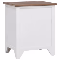 VidaXL 242042 Table de nuit et table de chevet Marron, Blanc - Vue supplémentaire 7