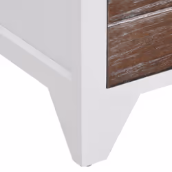 VidaXL 242042 Table de nuit et table de chevet Marron, Blanc - Vue supplémentaire 8