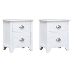 VidaXL 242043 Table de nuit et table de chevet Blanc