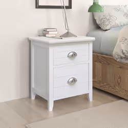 VidaXL 242043 Table de nuit et table de chevet Blanc