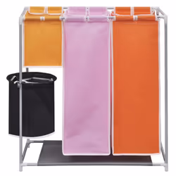 VidaXL 242058 panier à linge Rectangulaire Fonte, Tissu Multicolore