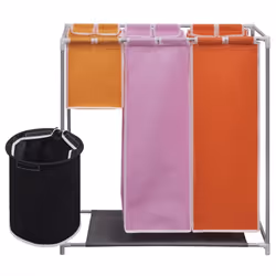 VidaXL 242058 panier à linge Rectangulaire Fonte, Tissu Multicolore
