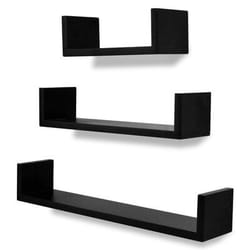 VidaXL 242175 étagères Tablette flottante Mural Panneaux MDF Noir