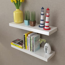 VidaXL 242183 étagères Tablette flottante Mural Panneaux MDF Blanc