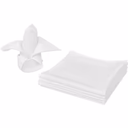 vidaXL Serviettes de table 100 pcs Blanc 50x50 cm