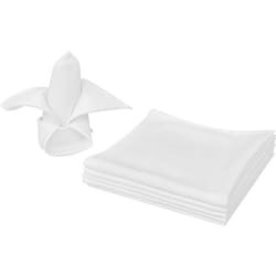 vidaXL Serviettes de table 100 pcs Blanc 50x50 cm