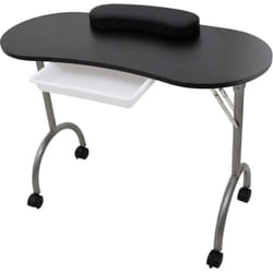 Vidaxl - Table à manucure pliable avec roulettes Noir