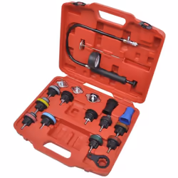 Ce kit de testeur de pression de radiateur universel de haute qualité se compose de 18 pièces et sera un outil d'atelier idéa ...